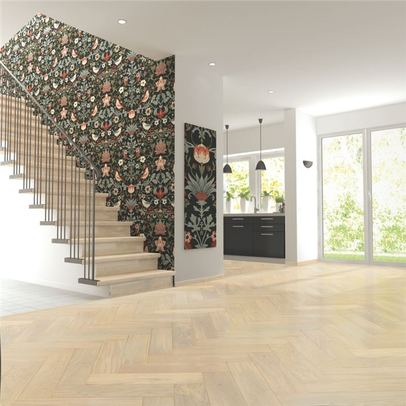 Fiskebensparkett Pergo Saltholm - Light Herringbone Oak
